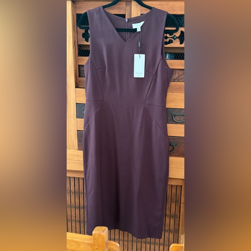 Reiss Deep Plum Midi Dress